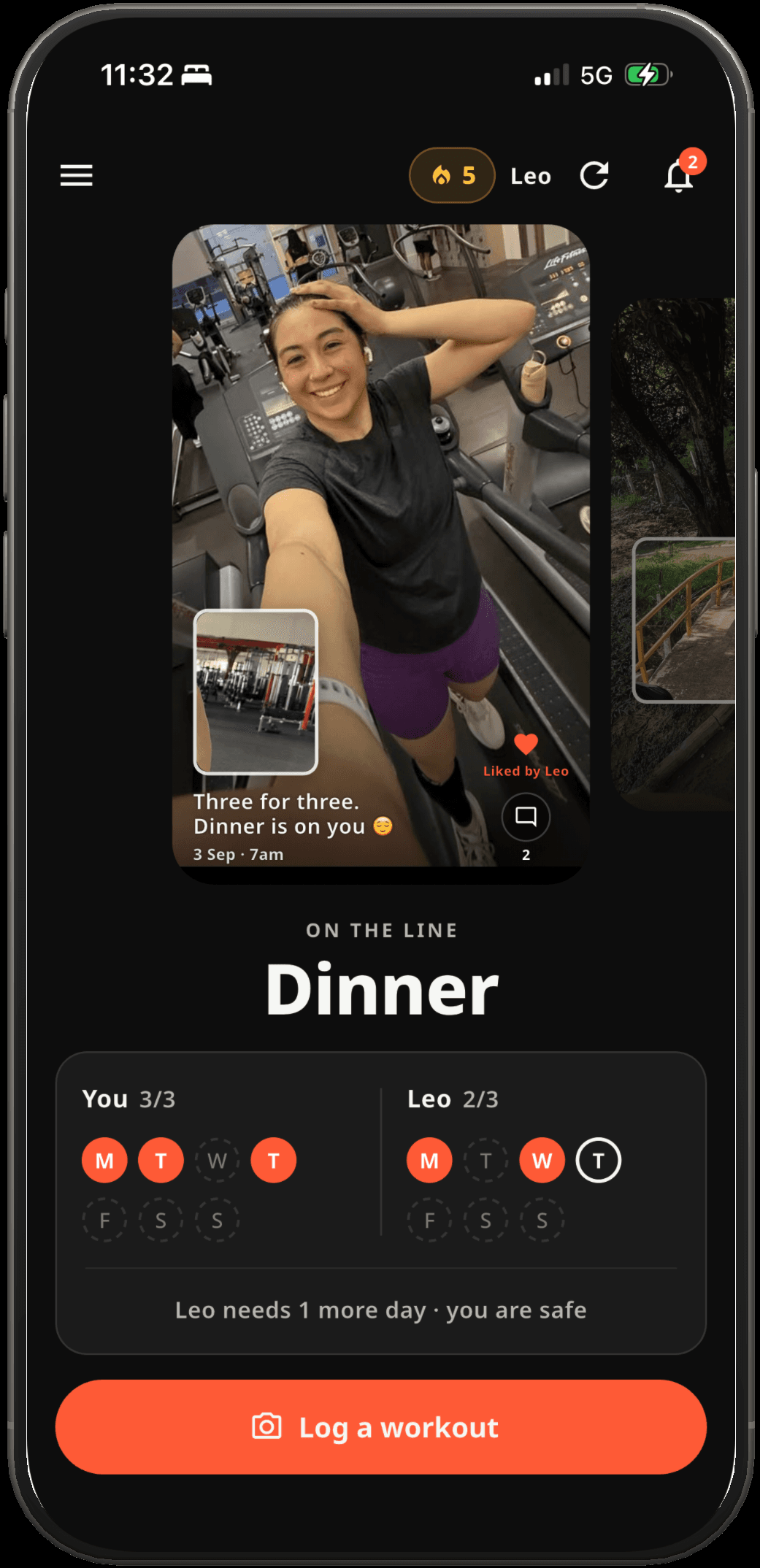 SweatBets home screen